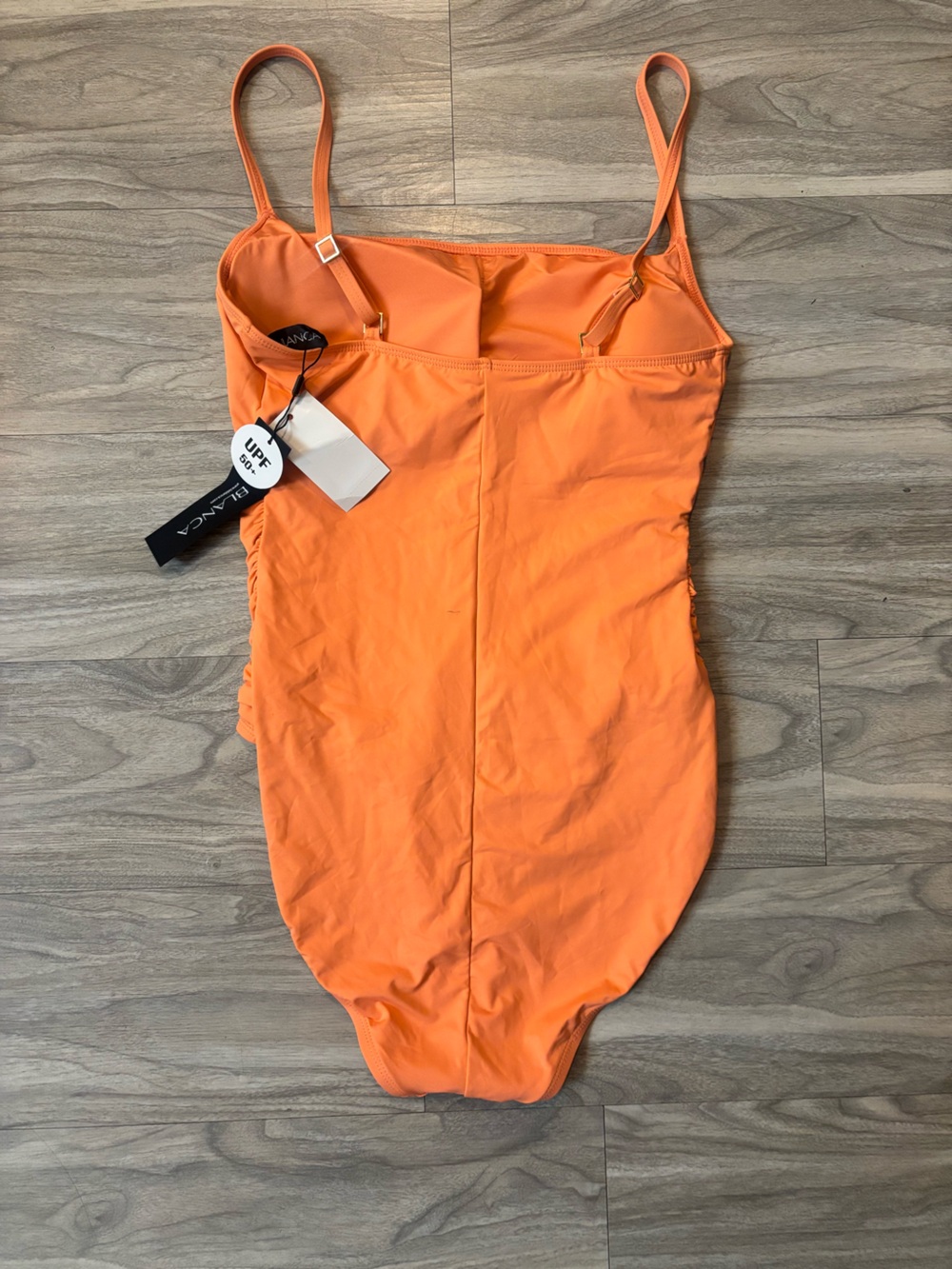 La Blanca Sunset Orange Ruched One-Piece Swimsuit - Picture 5 of 5